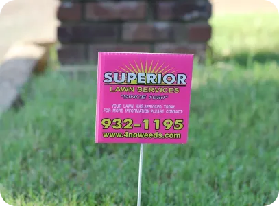 lawn care sign