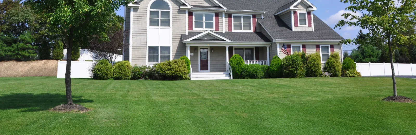 beautiful green front lawn