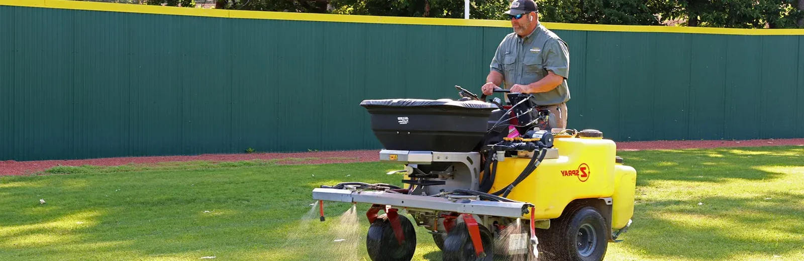 spraying field lawn care